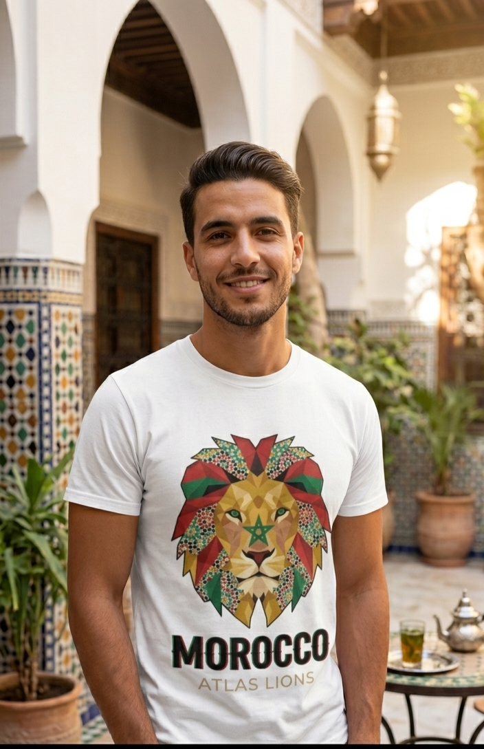 تيشيرت "Atlas Lions" – النجمة الخضراء والستايل العصري